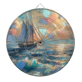Het schip vaart op het Zee Dartbord