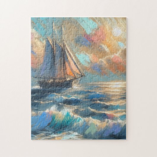 Het schip vaart op het Zee Legpuzzel (Verticaal)