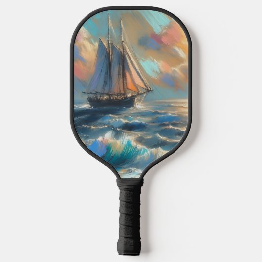 Het schip vaart op het Zee Pickleball Paddle (Achterkant)