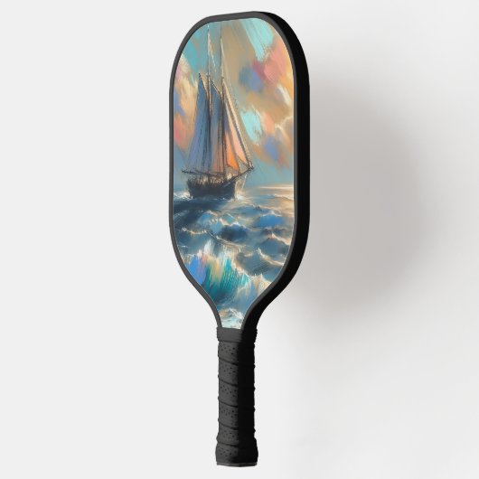 Het schip vaart op het Zee Pickleball Paddle (Links)