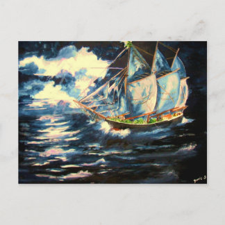 Het Schip van de kerstboom Feestdagenkaart