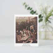 Het schip van de ontlasting. Door Hieronymus Bosch Briefkaart (Staand voorkant)