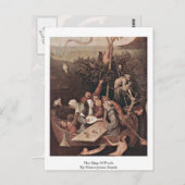 Het schip van de ontlasting. Door Hieronymus Bosch Briefkaart (Voorkant / Achterkant)