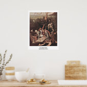 Het schip van de ontlasting. Door Hieronymus Bosch Poster (Keuken)