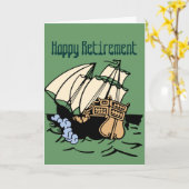 Het Schip van de pensionering Kaart (Gele Bloem)