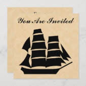 Het Schip van de piraat. Varend Schip Kaart (Voorkant / Achterkant)