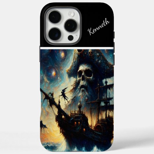 Het schip van de Skull Captain Case-Mate iPhone Case (Achterkant)