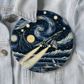 Het schip van Gogh Ronde Button 6,0 Cm (In situ)