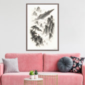 Het schip voorbij de dennen canvas afdruk (Insitu (Woonkamer))