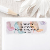 HET SCHITTERENDE HALLO ADRESETIKET VAN DE ETIKET (Insitu)