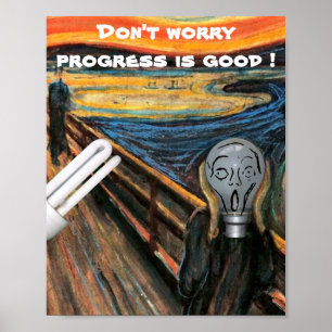 Het schitterende lampje maakt zich geen zorgen ove poster