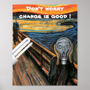 Het schitterende lampje maakt zich geen zorgen ove poster