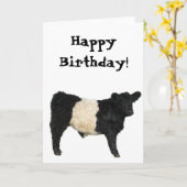 Het schitterende Omgorde Knipsel van de Jonge os Kaart (Gele Bloem)