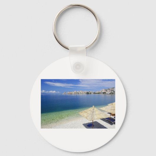 HET SCHITTERENDE UITZICHT VAN HET STRAND SLEUTELHANGER (Voorkant)