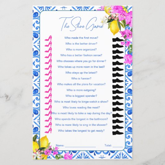 Het schoenenspel Vrijgezellenfeest spel (Voorkant)