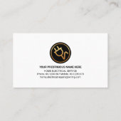 Het schokkende Elektrische Bedrading van het Huis  Visitekaartje (Achterkant)