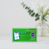 Het schokkende Groene Visitekaartje van de Reparat (Staand voorkant)