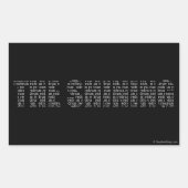 Het schonen rechthoekige sticker (Voorkant)