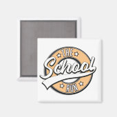 Het School Run retro logo Magneet (Voorkant / Achterkant)