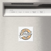 Het School Run retro logo Magneet (Insitu (Vaatwasser))