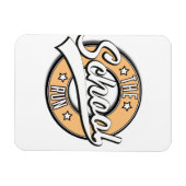Het School Run retro logo Magneet (Horizontaal)