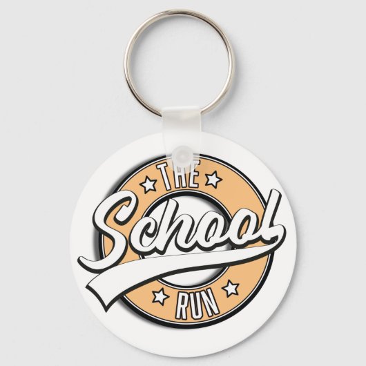 Het School Run retro logo Sleutelhanger (Voorkant)