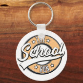 Het School Run retro logo Sleutelhanger (Voorkant)