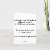 Het Schoolgebouw van Hawthorne, Bridgport, VT Kaart (Achterkant)