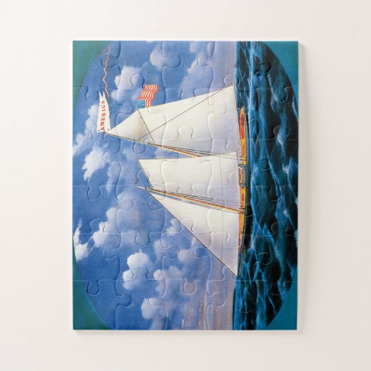 Het Schooner-jacht "Amerika" door James Bard Legpuzzel (Verticaal)