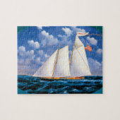 Het Schooner-jacht "Amerika" door James Bard Legpuzzel (Horizontaal)