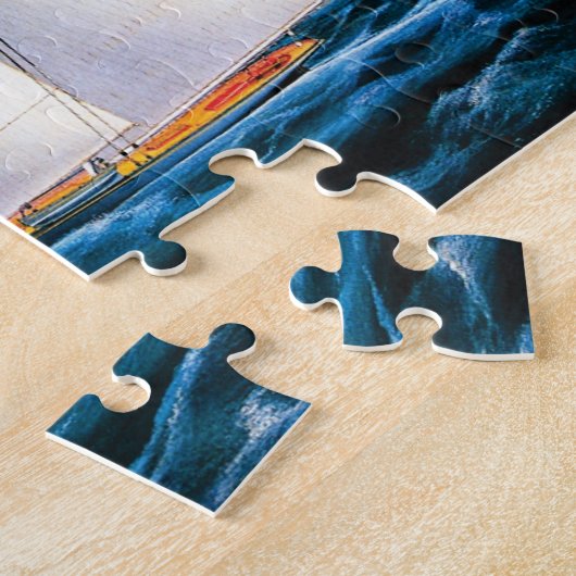 Het Schooner-jacht "Amerika" door James Bard Legpuzzel (Zijkant)