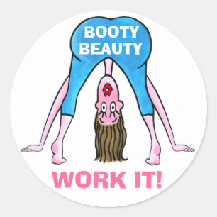 HET SCHOONHEID-WERK VAN DE BUIT HET! RONDE STICKER