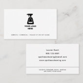 Het schoonmaakbedrijf voegt Uw Zwarte Tekst van de Visitekaartje (Voorkant / Achterkant)