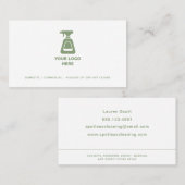 Het schoonmaken Bedrijf voegt Uw Groene Tekst van  Visitekaartje (Voorkant / Achterkant)