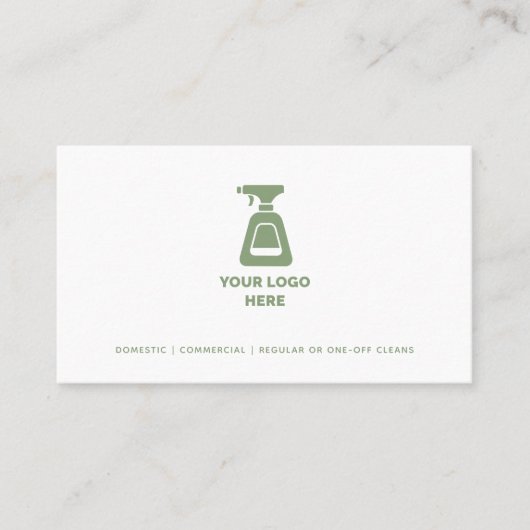 Het schoonmaken Bedrijf voegt Uw Groene Tekst van  Visitekaartje (Voorkant)