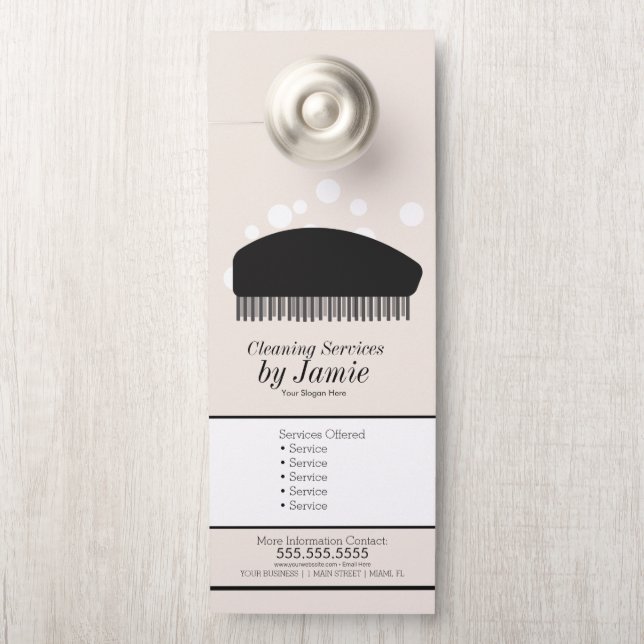 Het schoonmaken de Bedrijfs van de Dienst Dusting  Deurhanger (Op knop)