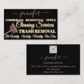 Het schoonmaken de Logo van het Roos van de Vervoe Visitekaartje (Voorkant / Achterkant)