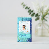 Het schoonmaken van de spleetjes visitekaartje (Staand voorkant)