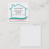 Het Schoonmaken van het huis Gemakkelijke Moderne  Vierkante Visitekaartje (Voorkant / Achterkant)