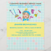 Het schoonmaken van Janitorial Tickets Adverteren Flyer (Achterkant)