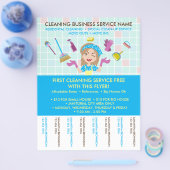 Het schoonmaken van Janitorial Tickets Adverteren Flyer (Enkel)