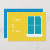 Het Schoonmakende GELE Briefkaart van het venster (Voorkant / Achterkant)