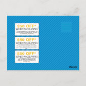 Het Schoonmakende GELE Briefkaart van het venster (Achterkant)