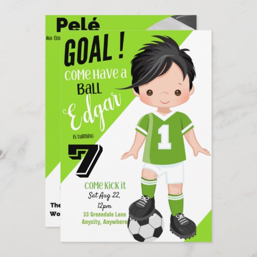 Het schoppen 3 de Kaart van de Uitnodiging van de (Voorkant / Achterkant)