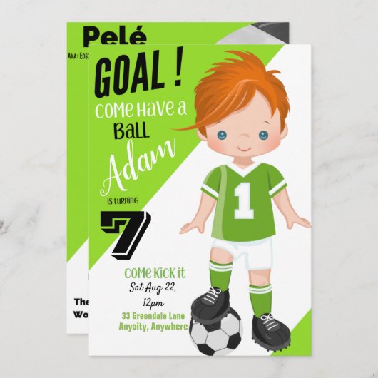 Het schoppen van het 2 de Kaart van de Uitnodiging (Voorkant / Achterkant)