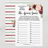 Het Schort Marsala Flowers Vrijgezellenfeest Game (Voorkant / Achterkant)