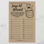 Het Schort vrijgezellenfeest engelse spaanse spel (Achterkant)