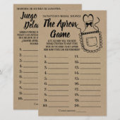 Het Schort vrijgezellenfeest engelse spaanse spel (Voorkant / Achterkant)