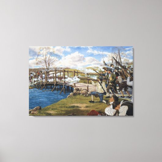 Het Schot dat over de hele Wereld te Horen was Sla Canvas Afdruk (Voorkant)