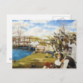 Het schot 'om de Wereld Domenick D'Andrea wordt Briefkaart (Voorkant / Achterkant)